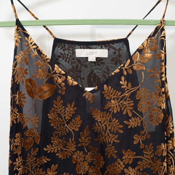 LOFT Tops - NWT Sexy Copper and Black tank, L